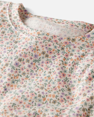 Product image 2 of Kid Floral Print Organic Cotton 2-Piece Pajamas