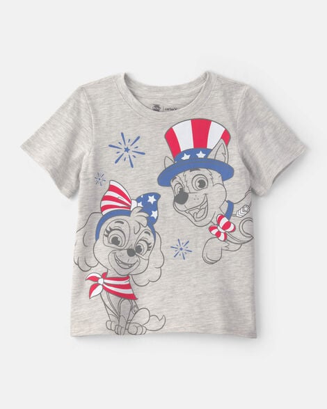 toddler paw patrol® fourth of july graphic tee - grey