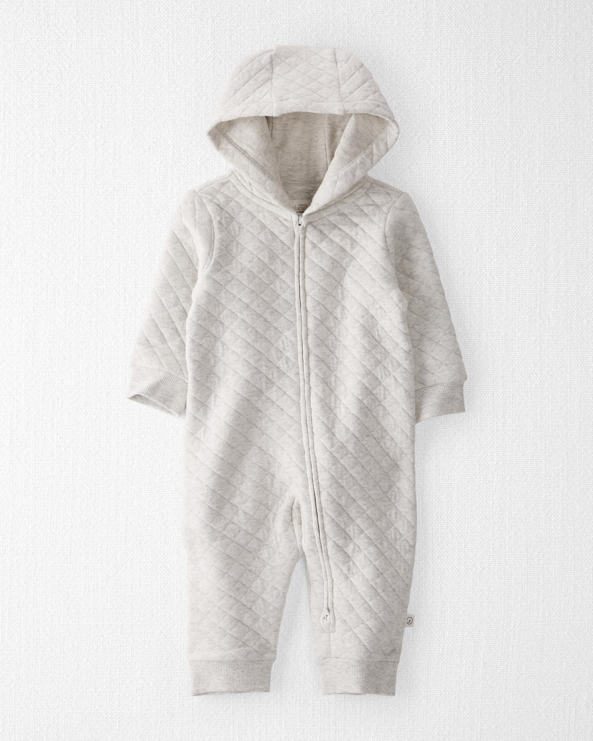 即完商品　Ne Quilted Cotton Jumper Baby Quilted Double Knit Jumpsuit Made with Organic Cotton