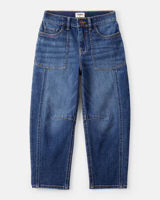 Product image 1 of Girls Denim Barrel Jeans - Blue