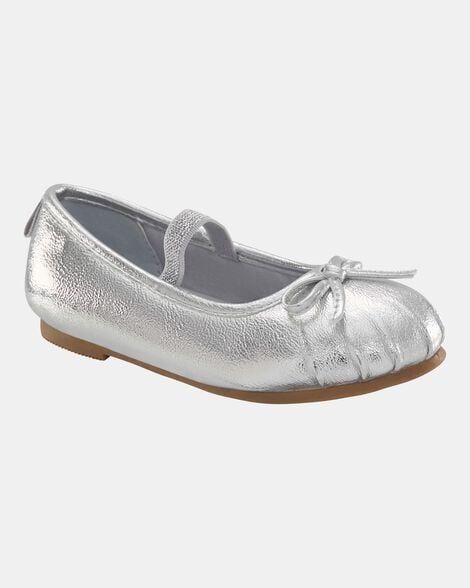 toddler ballet slippers - silver
