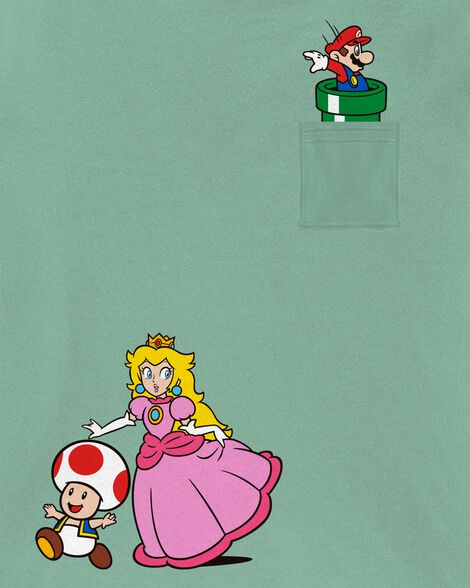 Product image 3 of Kid Super Mario Bros™ Princess Peach Short-Sleeve Graphic Tee - Green