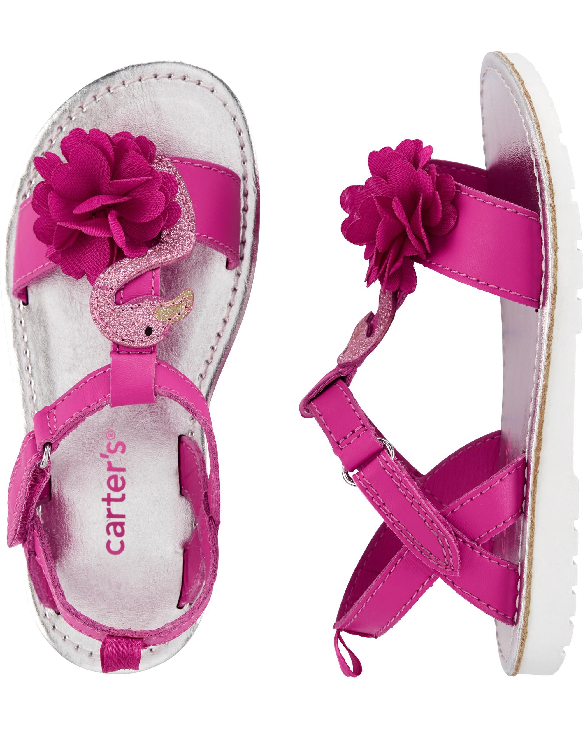Carter's Infant Girls sandals pink glitter NWT 6-9m