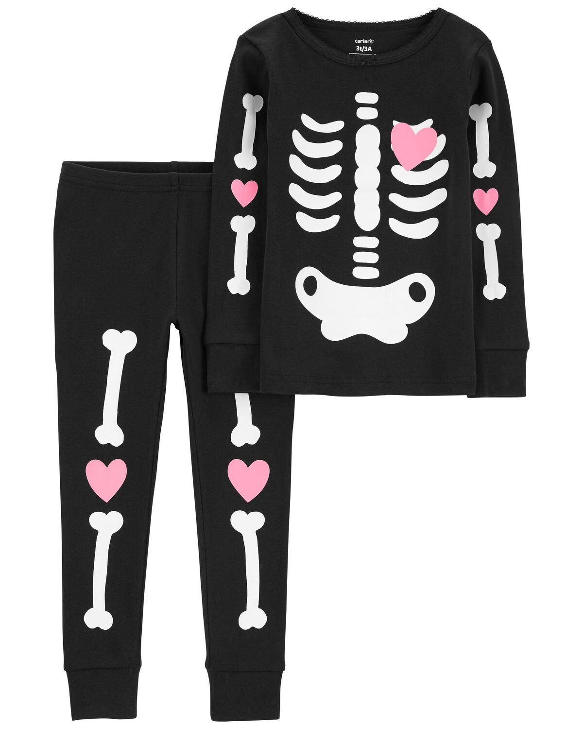 Baby 2Piece Glow Skeleton 100 Snug Fit Cotton Pajamas Carter's