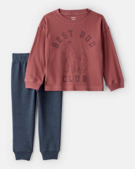toddler boy best bud long-sleeve tee & pant set