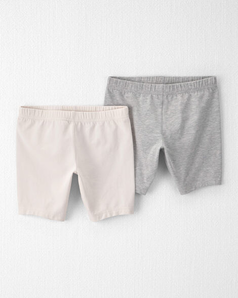 Girls 2-Pack  Organic Tumbling Shorts
