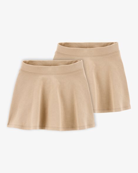 Product image 1 of Toddler 2-Pack Ponte Knit Uniform Skirts - Khaki