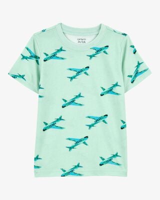 Baby Striped Short-Sleeve Pocket Tee - Green