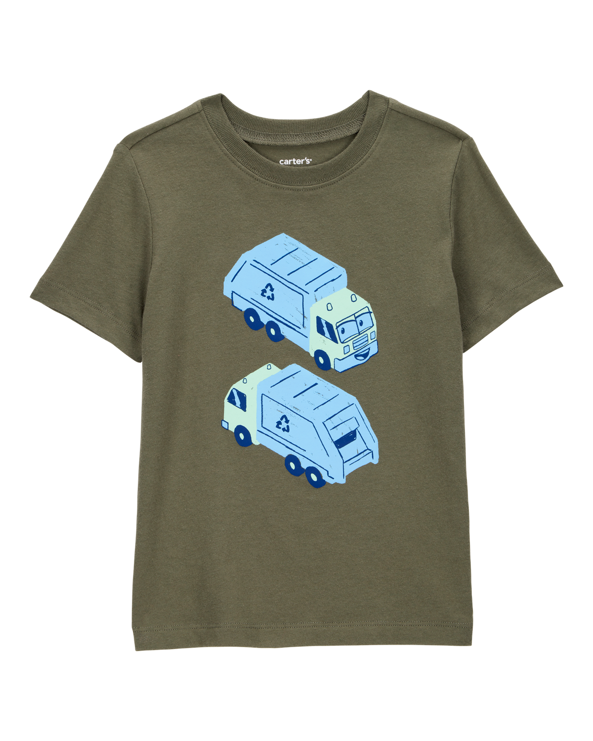 【riAndco】[W] Framily Tee W/G Toddler Boy Recycling Truck Graphic Tee - Olive - Carter's