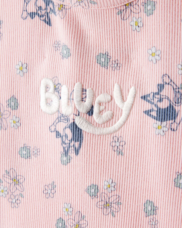 Product image 2 of Toddler Girl Bluey Floral Print Short-Sleeve Graphic Tee - Pink