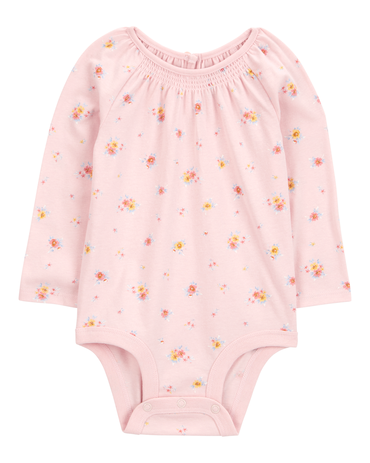Baby Floral Knit Long-Sleeve Bodysuit - Pink - OshKosh