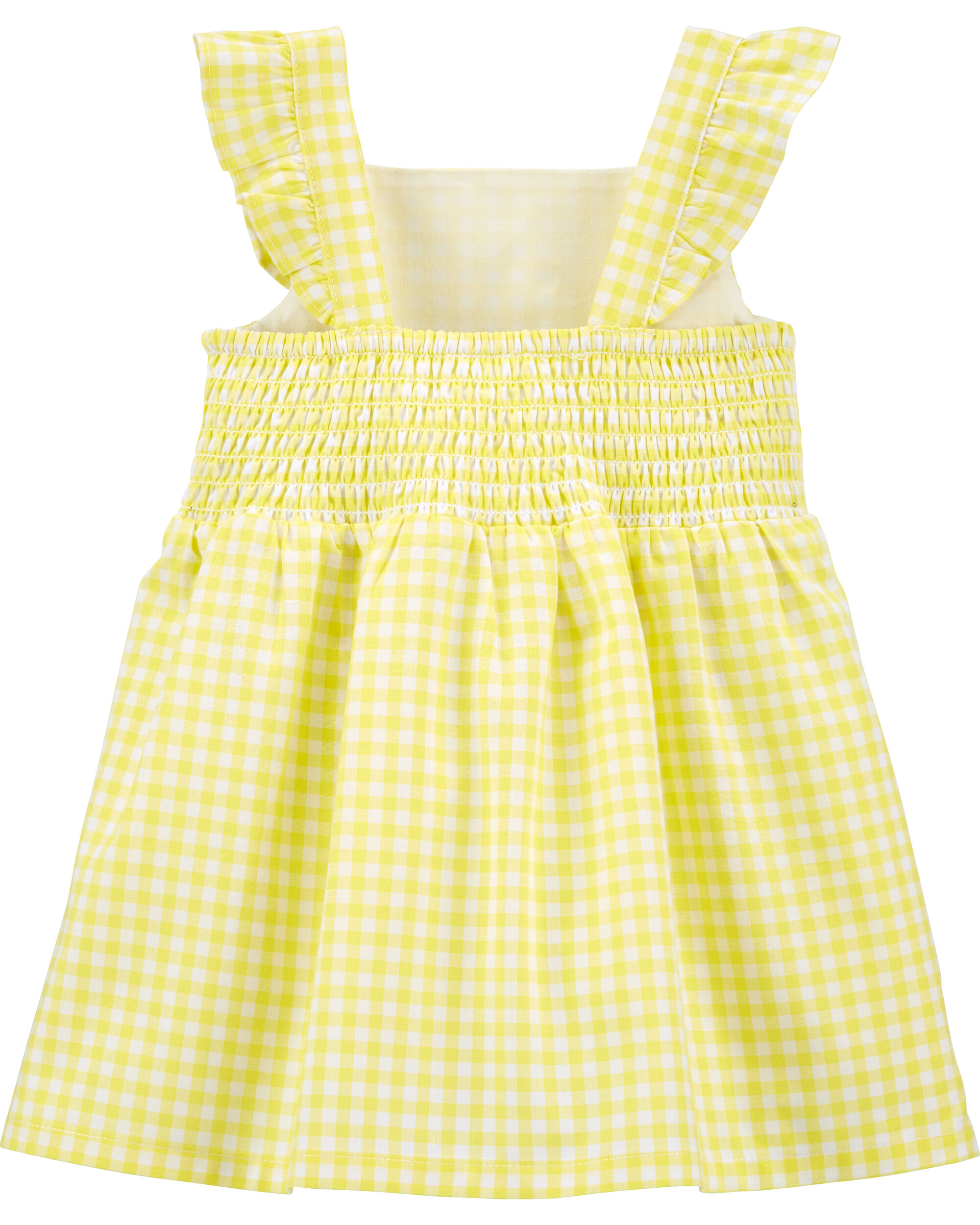 yellow gingham baby dress