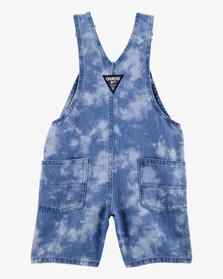Product image 2 of Toddler Flag Print Tie Dye Shortalls - Blue