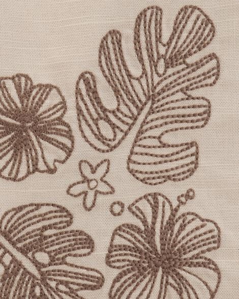Product image 3 of Baby 2-Piece Shirt & Short Set with Embroidered Frog - Khaki