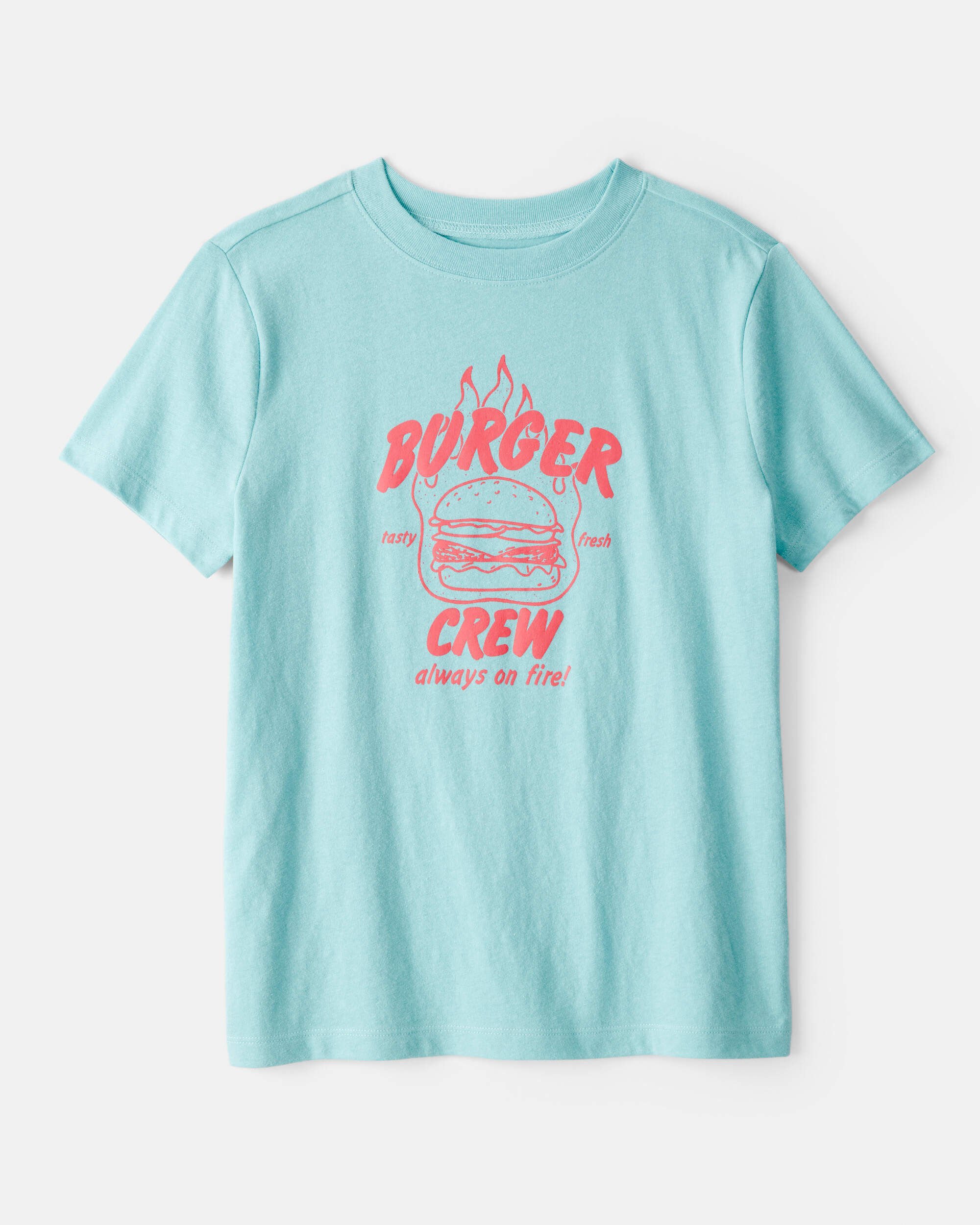Boys Burger Crew Short-Sleeve Graphic Tee - Blue
