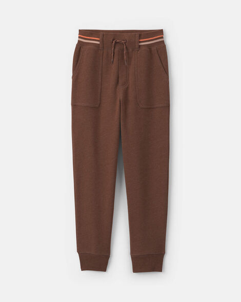 boys fleece pants - brown