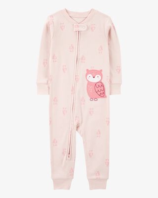 Product image 1 of Baby 1-Piece Owl Print 100% Snug Fit Cotton Footless Pajamas