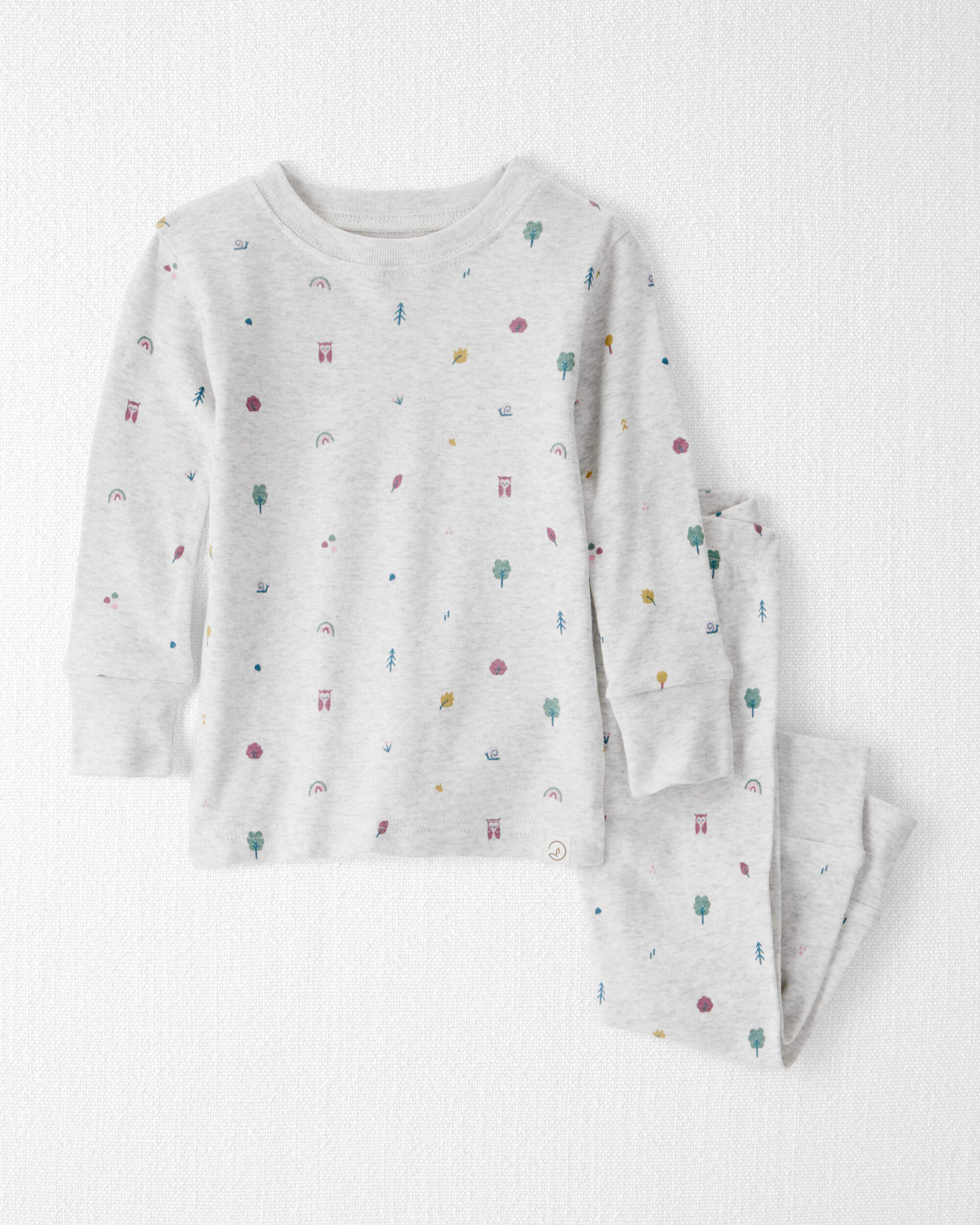 Baby Organic Cotton Pajamas Nature Icon Print
