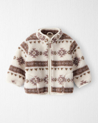 Product image 1 of Baby Girl Recycled Aztec Sherpa Jacket