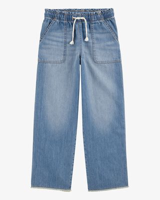 Product image 1 of Kid Pull-On Wide Leg Denim Pant - Ozone Wash