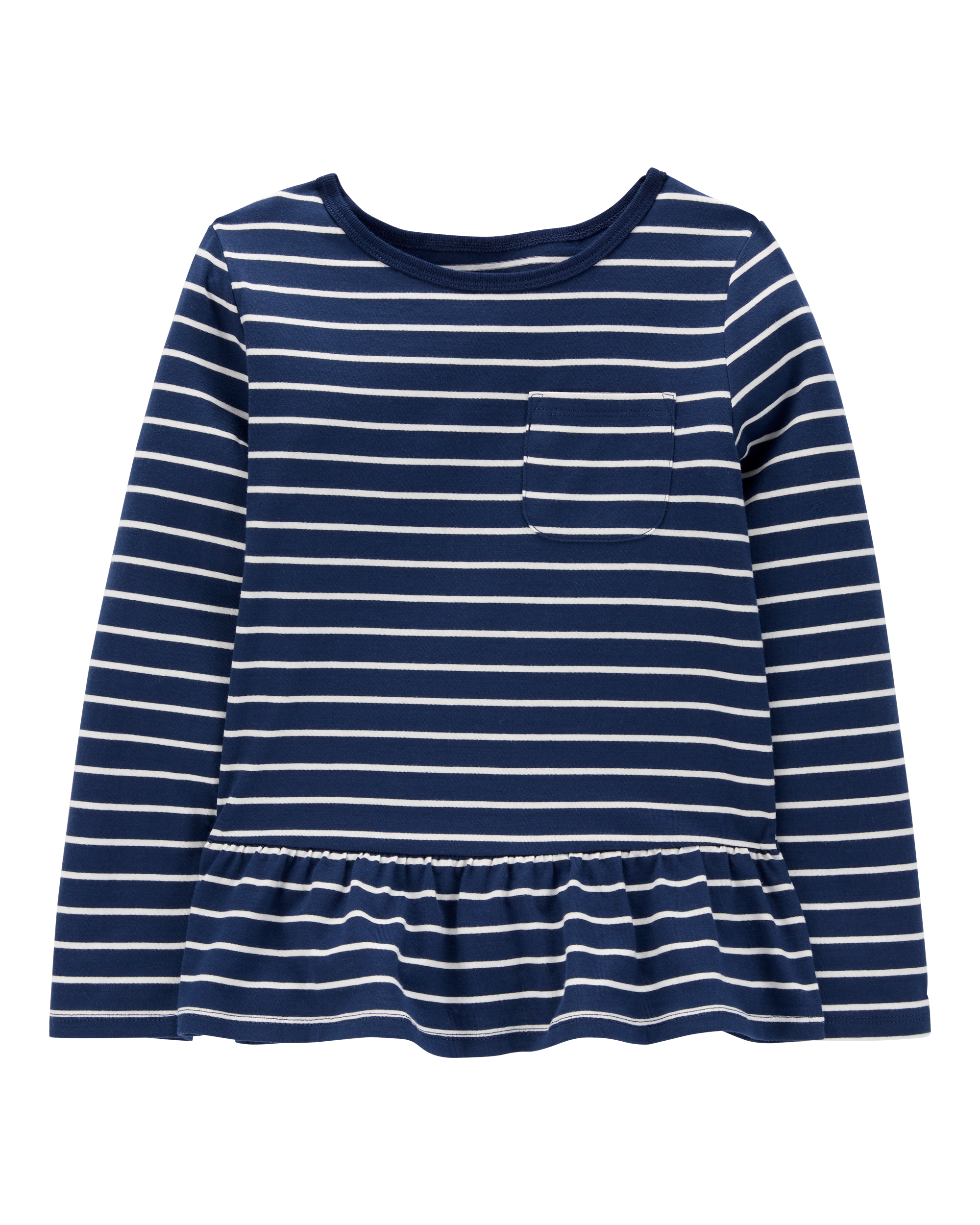 striped peplum tee