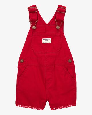 Product image 1 of Baby Twill Eyelet Shortalls - Red
