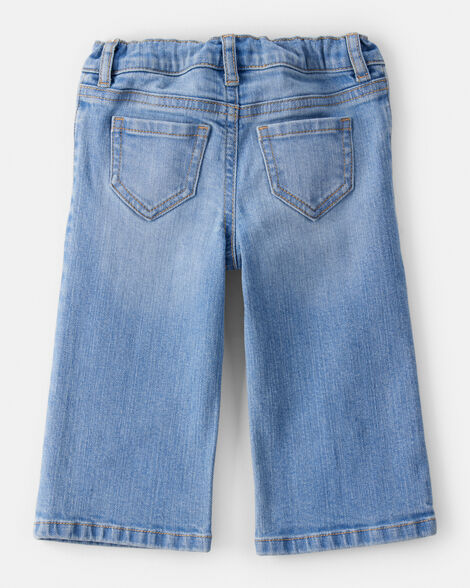 Baby Girl Denim Wide-Leg Jeans - Blue