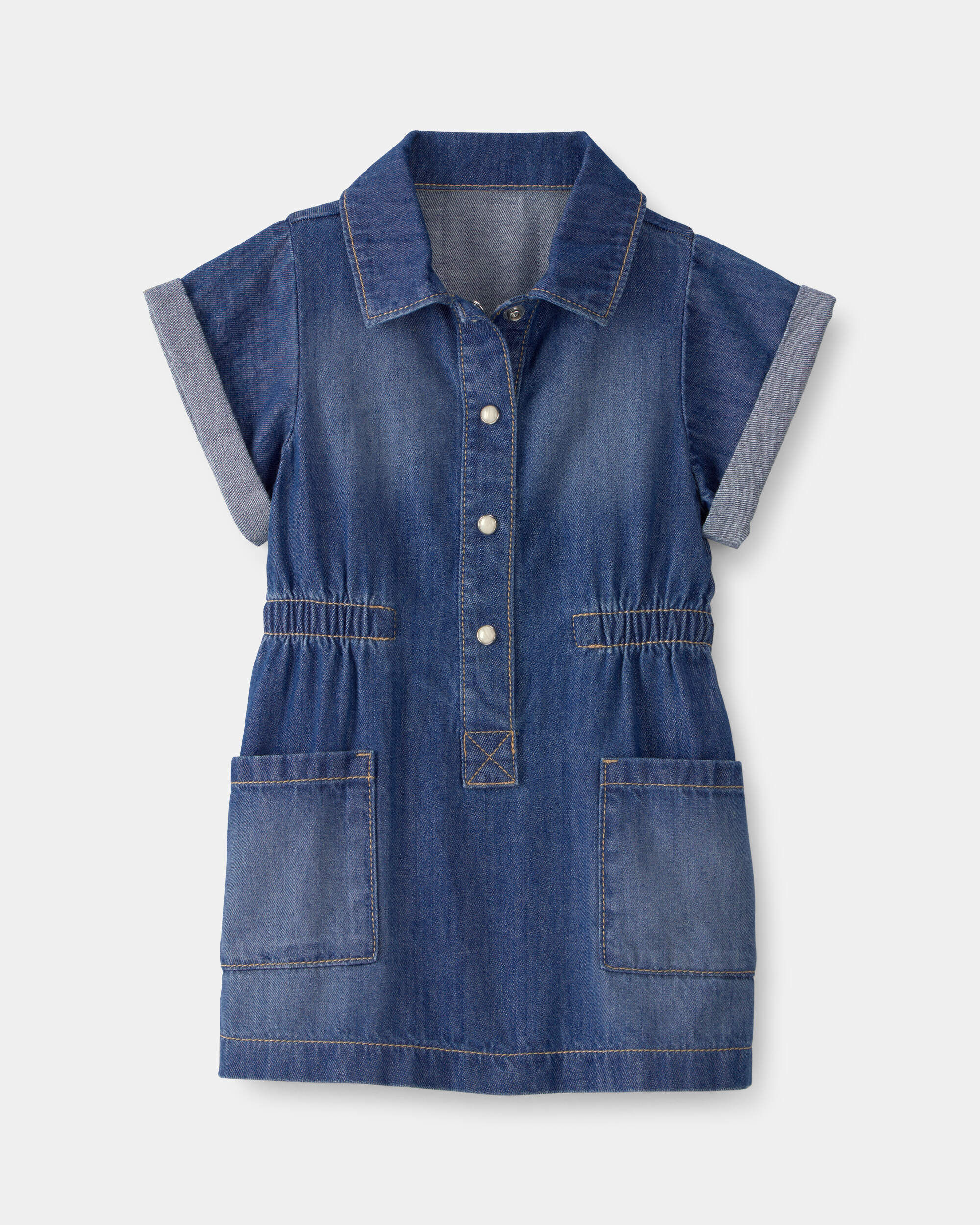 OshKosh Bgosh Baby Girl Denim Button-Up Dress - Dark Wash 12M Blue 24$