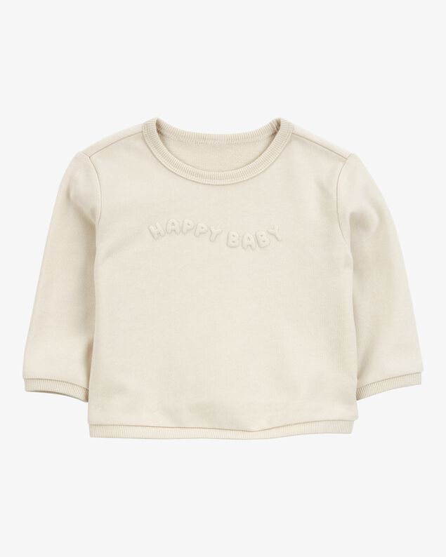 Product image 1 of Baby Glitter Fleece Sweatshirt- Ivory