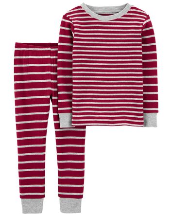 Baby 2-Piece Striped Snug Fit Cotton Pajamas