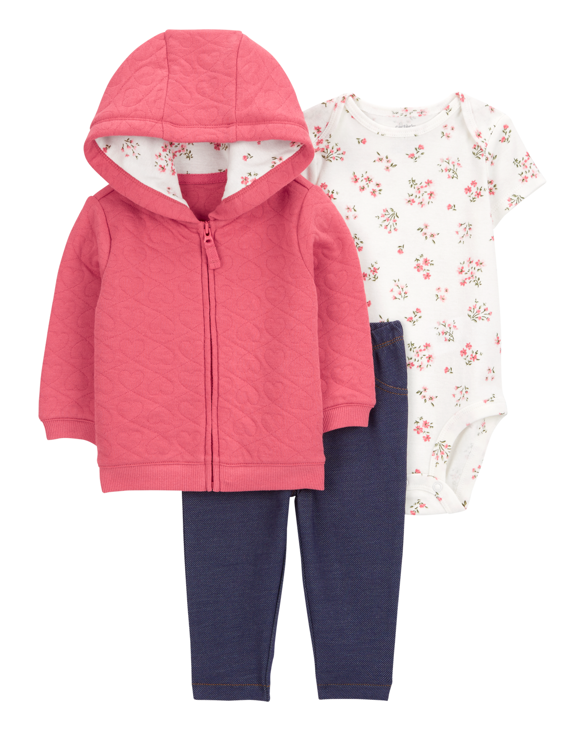 Baby 3-Piece Floral Hooded Cardigan Set - Carter's | Carter's