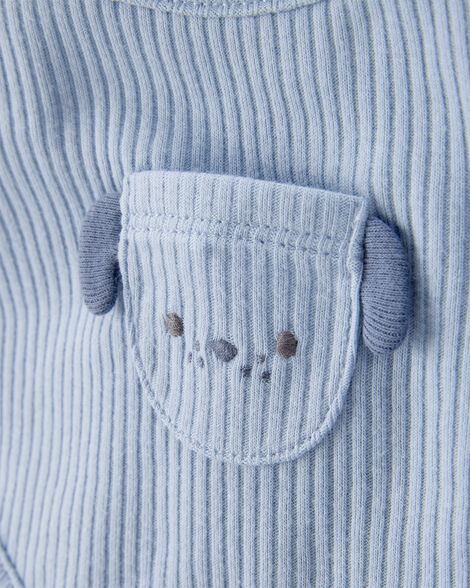  Product image 3 of Baby 3-Pack Dog Bibs - Blue/Ivory