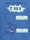 Blue - Toddler How To Draw A T-Rex Graphic Tee, Selected