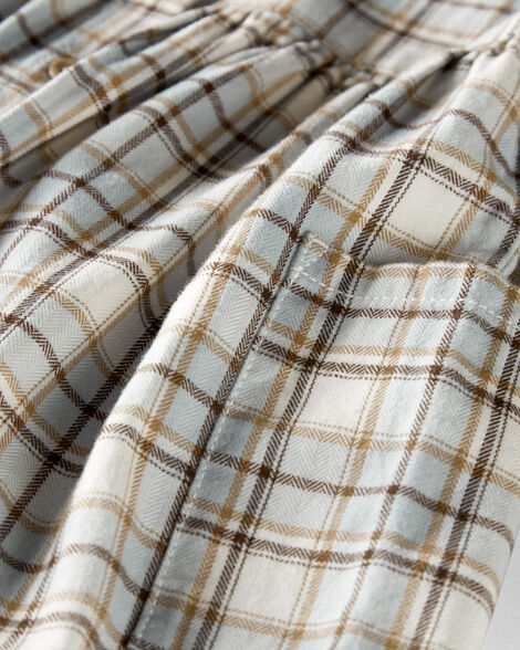  Product image 3 of Toddler Organic Cotton Herringbone Plaid Button-Front Dress