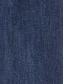 Dark Blue - Kid Drawstring Pull-On Jeans - Dark Blue, Selected