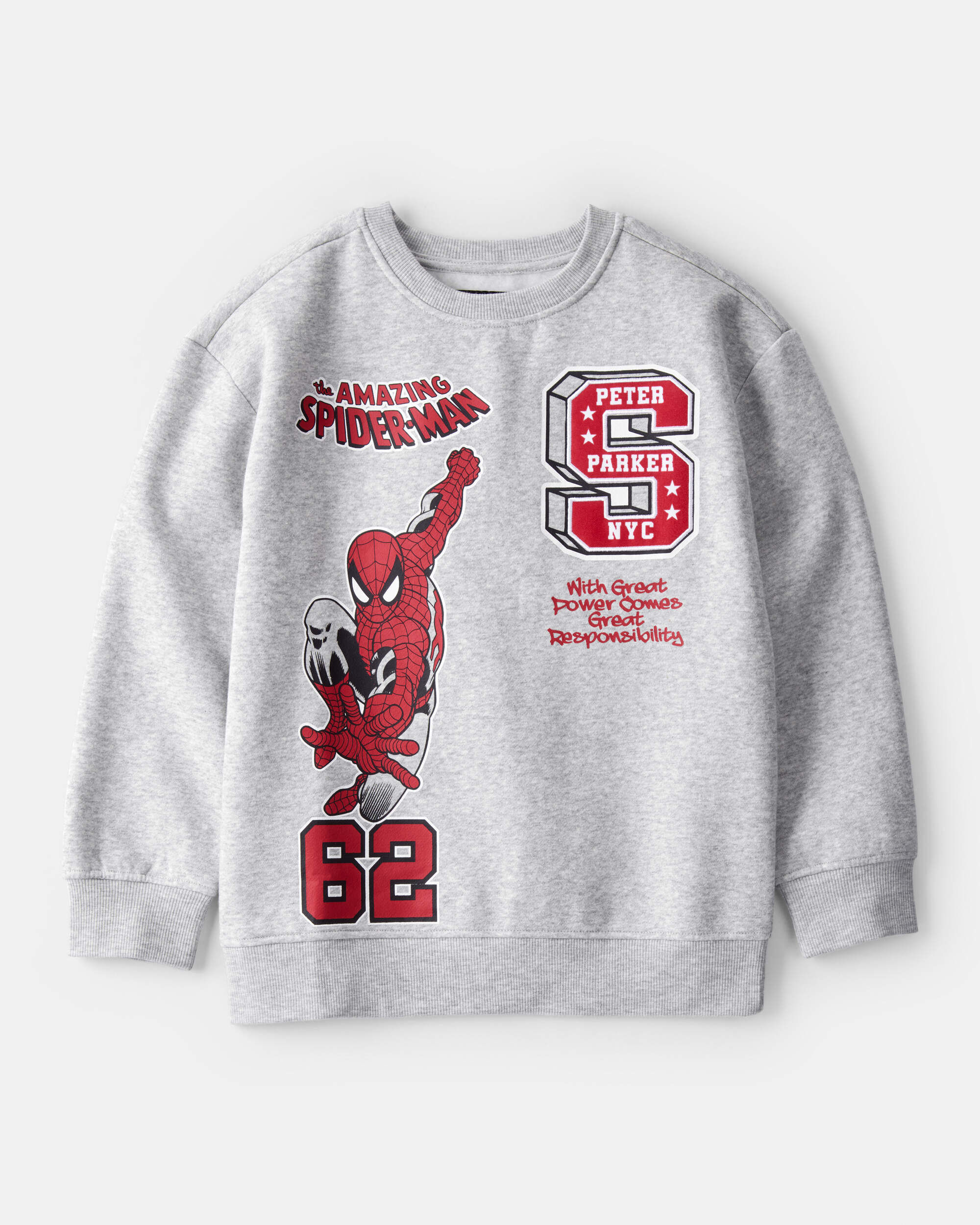 Boys ©Marvel Spider-Man Pullover Sweatshirt - Grey