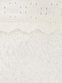 White - Baby Crochet Sherpa Jacket - Cream, Selected