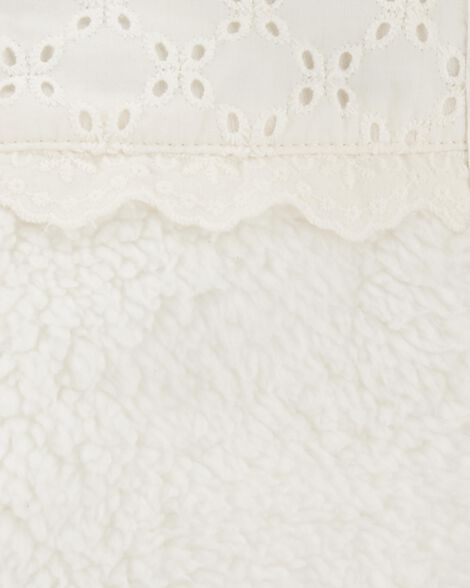  Product image 3 of Baby Crochet Sherpa Jacket - Cream