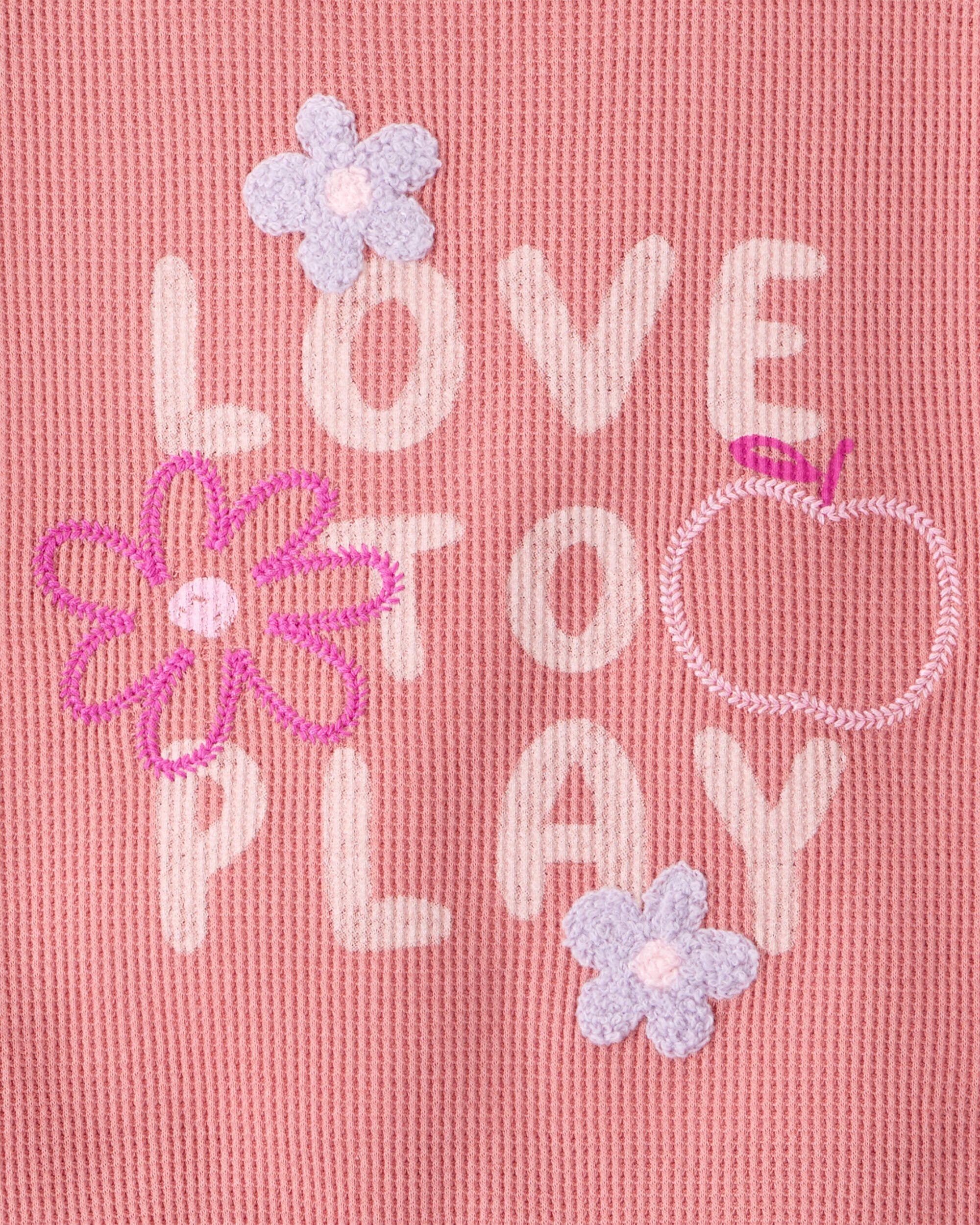 Toddler Girl 2-Piece Love to Play Graphic Tee & Cotton Cargo Joggers Set - Ivory/Pink
