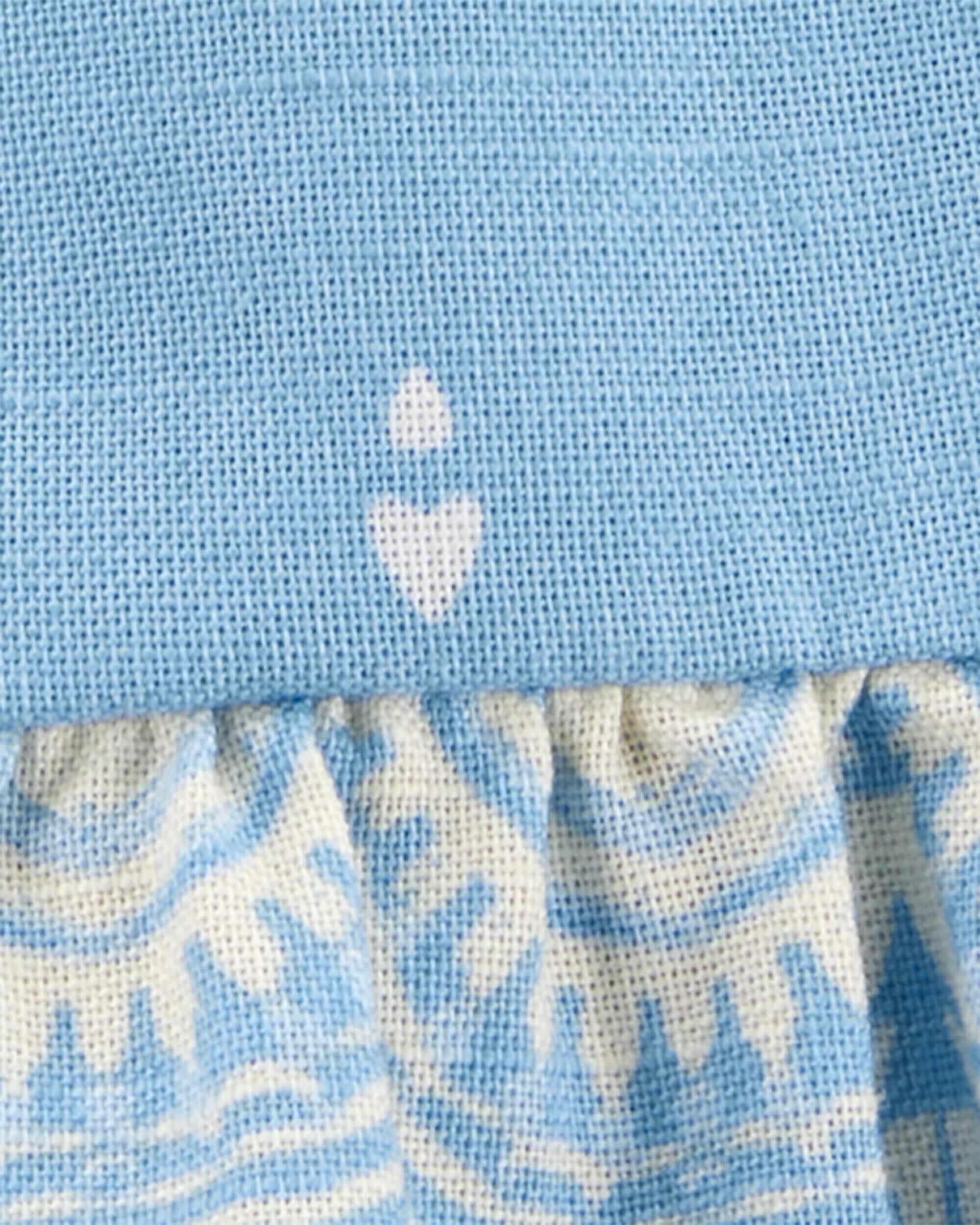 Toddler 2-Piece Heart Drop Print Tank & Drawstring Shorts Set - Blue