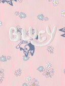 Pink - Toddler Girl Bluey Floral Print Short-Sleeve Graphic Tee - Pink, Selected