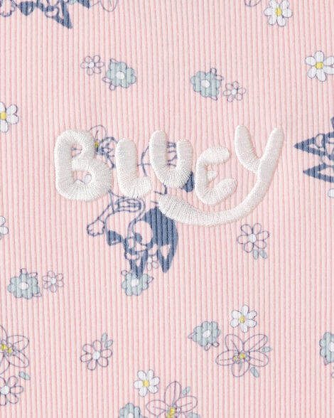Product image 3 of Toddler Girl Bluey Floral Print Short-Sleeve Graphic Tee - Pink