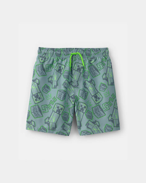 boys minecraft® swim trunks - green