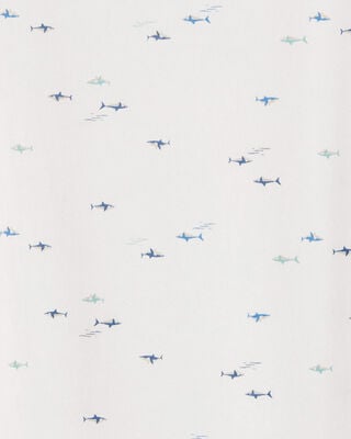 Product image 2 of Kid Shark Cotton-Blend Tee - White