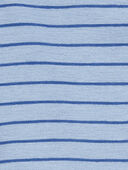 Blue - Toddler 2-Piece Striped Henley Outfit Set - Blue, Selected