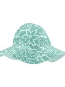 Green - Toddler Ocean Print Reversible Swim Hat, Selected