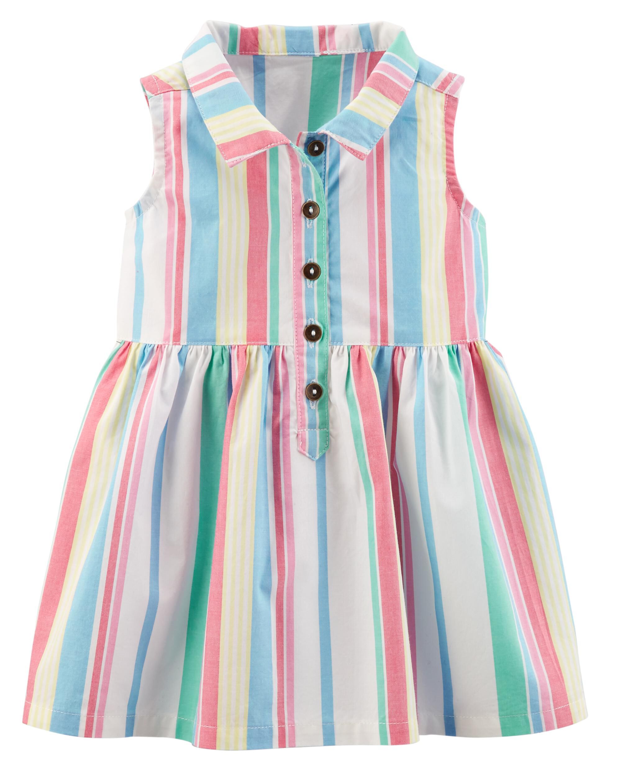 carters striped shirt dress