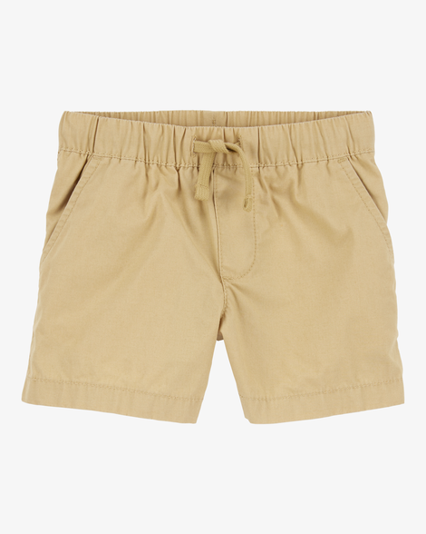 toddler pull-on poplin shorts - khaki