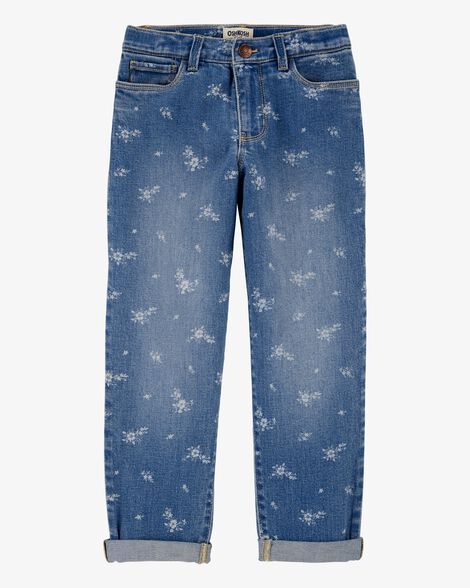 Product image 1 of Kid Floral Print Iconic Denim Mom Jeans