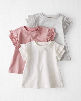 Product image 1 of Baby 3-Pack Organic Cotton Flutter T-Shirts
